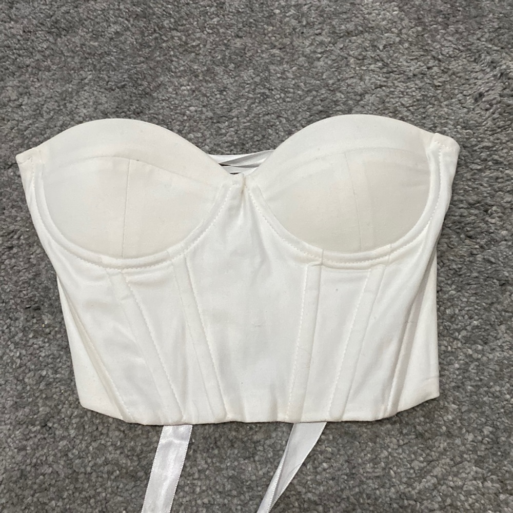 back lace up corset crop top
